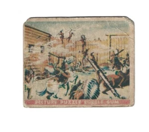 1933 GUM INC. PICTURE PUZZLE #20 INDIANS ATTACKING A STOCKADE FAIR L@@K - Picture 1 of 2