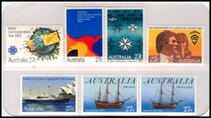 AUSTRALIA 7 EMISSIONI DI FRANCOBOLLI SELEZIONATI ~ 1983 ~ Confezione Presentazione ~ Spedizione GRATUITA! - Foto 1 di 4