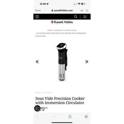 Cocina de precisión Russell Hobbs Sous Vide con circulador de inmersión Foto 1 de 4