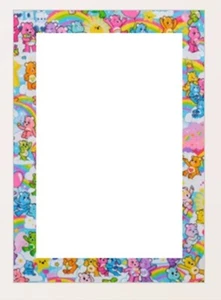 10 Sheets 5 Envelopes A4 UNLINED Letter Set: carebears on clouds - Picture 1 of 1