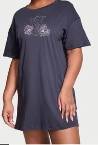 Victoria’s Secret leichtes Baumwoll Sleepshirt Schlafkleid M / L grau - Bild 1 von 4