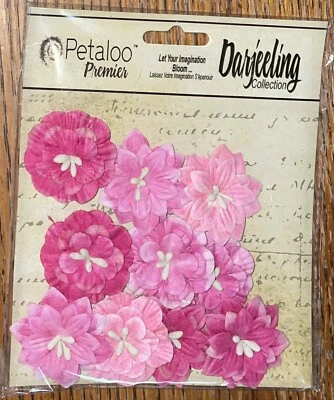 Álbum de recortes Petaloo Premier Darjeeling Collection DAHLAS flores rosas florales 10 un. Foto 1 de 4