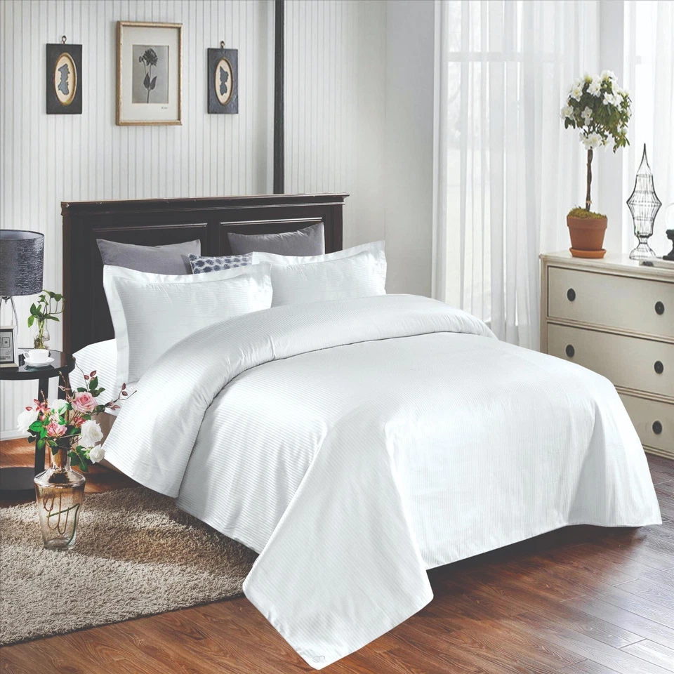 T200 Thread Count, 80/20  Duvet Covers for Hotels&Housewife - MicroStripe 130/70 - Image 1 of 1