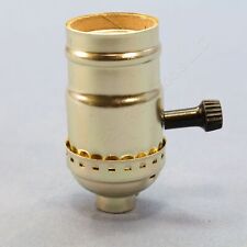Cooper Turn Knob 3-WAY Light Socket Brass Lampholder Electrolier 1/8" IPS 925ABD