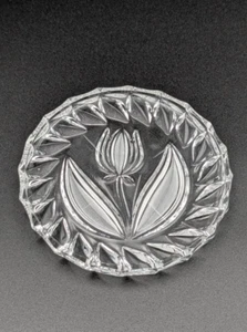 Vintage Kristall Glas Schale Blütenblatt Süßigkeiten Schmuck Schüssel Exquisit 3,7" - Bild 1 von 7