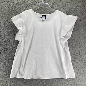 Pullover bianco Bobeau blusa manica cappuccio taglia L strati Cottagecore Prairiecore - Foto 1 di 9