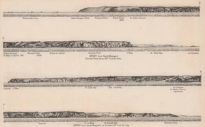 Jersey Küstenprofile aus NW/SW Grosnez Corbi?re Kanalinseln ADMIRALITÄT 1943 - Bild 1 von 1