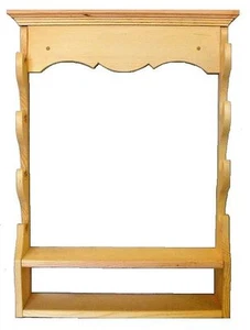 Estante para pistola de madera de pino de 4 lugares rifle escopeta montaje en pared exhibición con almacenamiento de munición - Imagen 1 de 1