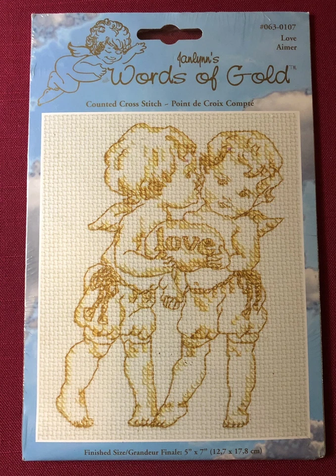 Janlynn’s Words of Gold Counted Cross Stitch LOVE Aimer #063–0107 New - Image 1 of 2