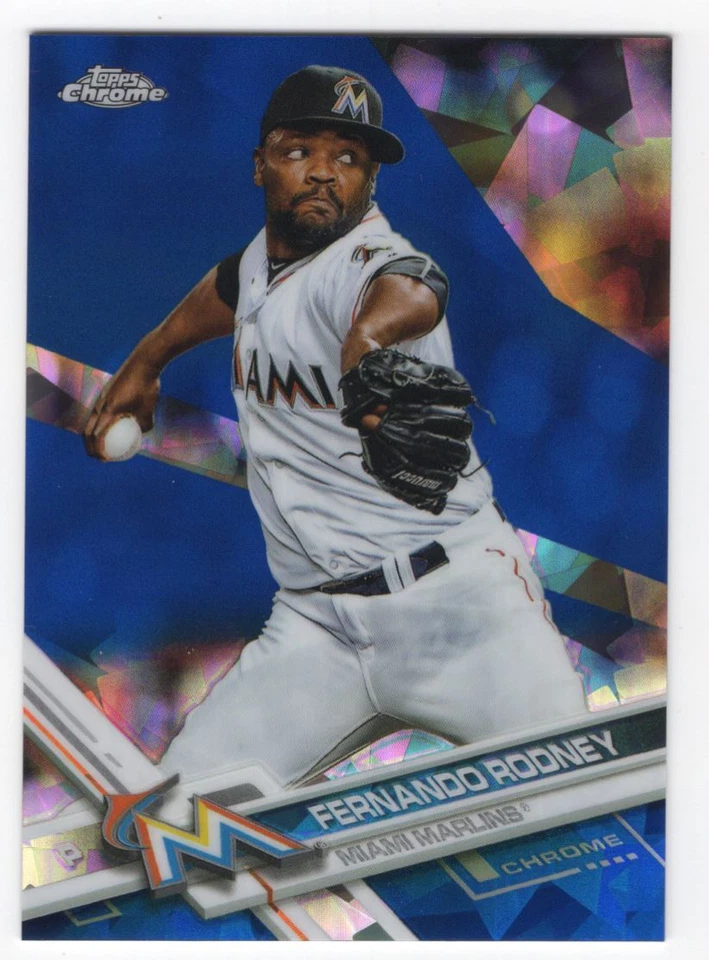 2017 Topps Chrome Sapphire Edition Print Run 250 Fernando Rodney #292 Miami - Image 1 of 2