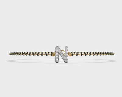 Diamond Encrusted N Mangalsutra Bracelet in 14k Lab Grown Diamond - Image 1 of 4