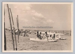Cattolica Provinz Rimini Italien 1954 - Strand Katamaran - Altes Foto - Bild 1 von 2