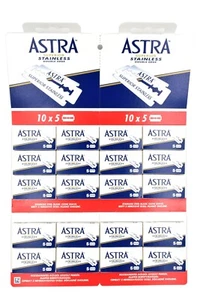 100 Astra Stainless double edge razor blades (made in India) - Picture 1 of 1