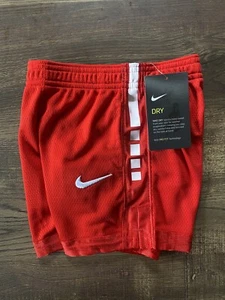 NEW NWT Nike Dri Fit Little Boy Basketball & Running Shorts Scarlet Red 3T - Picture 1 of 4
