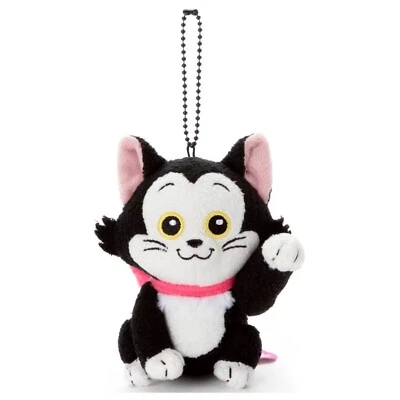 DISNEY Pinocho / Gato de la suerte Figaro llavero de peluche mascota / muñeca de peluche Foto 1 de 4