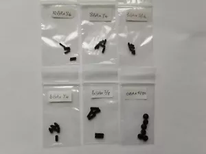 10 BA  8 BA  6 BA 0 BA SELECTION OF GRUB SCREWS SLOTTED HEAD BLACK STEEL  QTY 36 - Picture 1 of 7