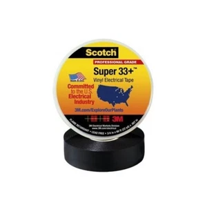 3M 33+ Electrical Tape Black 3/4 x 66' Roll (100 Roll/Case) - Picture 1 of 1