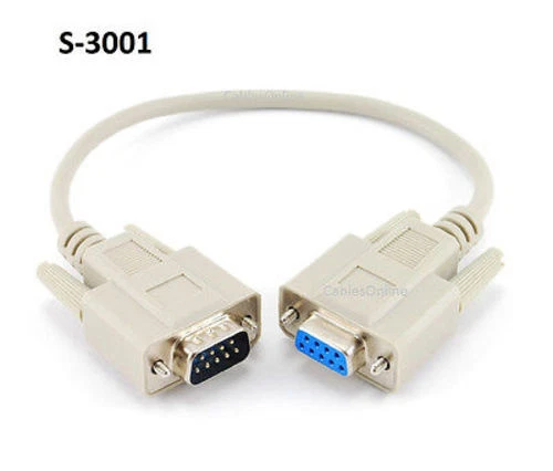 Cable de extensión recto de 9 cables serie M a F DB9 de 1 pie, CablesOnline S-3001 Foto 1 de 1