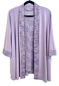 Catherine’s 2 Piece Tank & Cardigan Sz 20W Purple Lilac Special Event Sequins - Picture 1 of 9