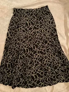 Schlagrock Damen Chico’s Größe 3 schwarz und beige (olivfarben) - Bild 1 von 3