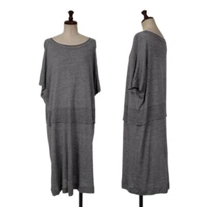 ISSEY MIYAKE HaaT Rayon Silk Layered Short Sleeve Dress Size 2(K-139763) - Picture 1 of 12