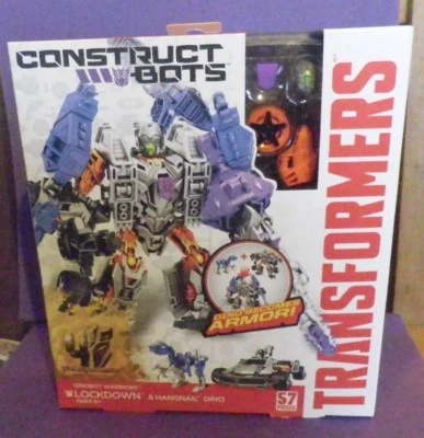 2013 Hasbro Transformers Construct Bots Lockdown & Hangnail Dino 57 Pieces - Image 1 of 2