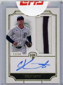 Carta Colt Keith 2024 Topps autografo definitivo reliquia rookie #'d 13/50 - Foto 1 di 4
