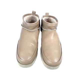 UGG Classic Sugar Ultra Mini Boot 11 Sand Cuero Vegano Botín Piel de Oveja - Imagen 1 de 7