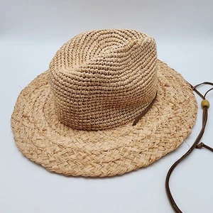 Orvis verstaubarer Raffia Sonnenhut Einheitsgröße leichtes gewebtes Lederband 3" Krempe - Bild 1 von 12