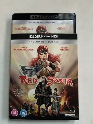 Red Sonja 4k Ultra HD Blu-Ray Arnold Schwarzenegger With Rare Slipcover - Image 1 of 2