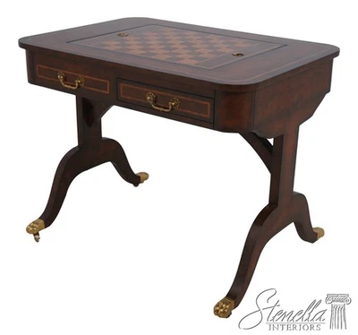L69216: Mesa de juego estilo regencia madera burl MAITLAND SMITH Foto 1 de 4