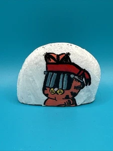 Handbemalte Felskunst (coole Garfield und Odie) Felsendeko Fee Wohndeko - Bild 1 von 5