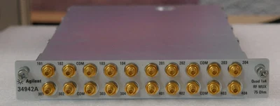 Multiplexor Agilent Keysight 34942A para 34980A Quad 1x4 RF 75 ohmios CANTIDAD DISPONIBLE Foto 1 de 2
