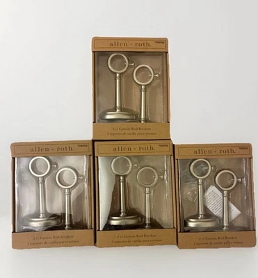 Лот из 4 Allen + Roth 2-Pack матовый никель занавески род кронштейн - новый - Изображение 1 из 2