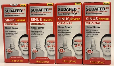 Spray nasal severo sinusal Sudafed OM 4 piezas ~ 1 FL OZ cada uno ~ CADUCIDAD 4/27 ~ ENVÍO RÁPIDO Foto 1 de 2
