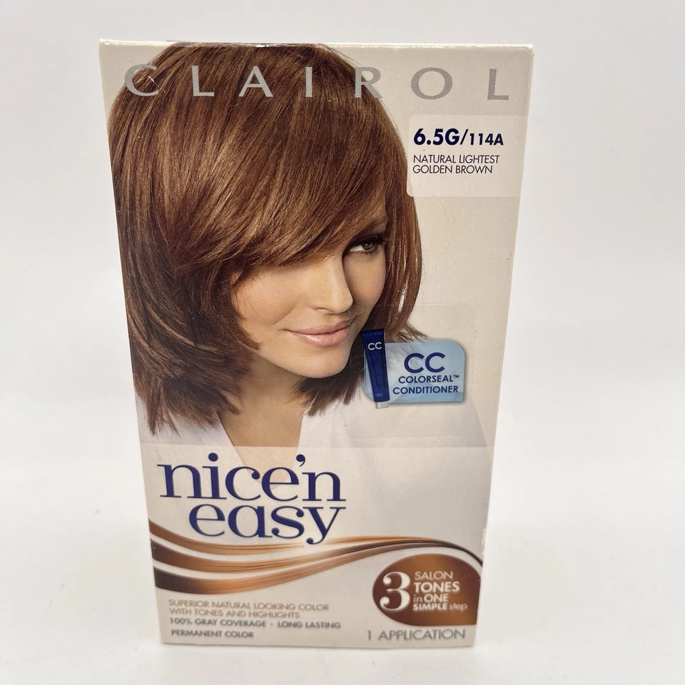 Clairol 'n Easy Hair Color 114a Natural Lightest Golden Brown 1 Kit