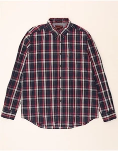 MARLBORO CLASSICS Mens Shirt 2XL Navy Blue Check Cotton AM13 - Picture 1 of 3