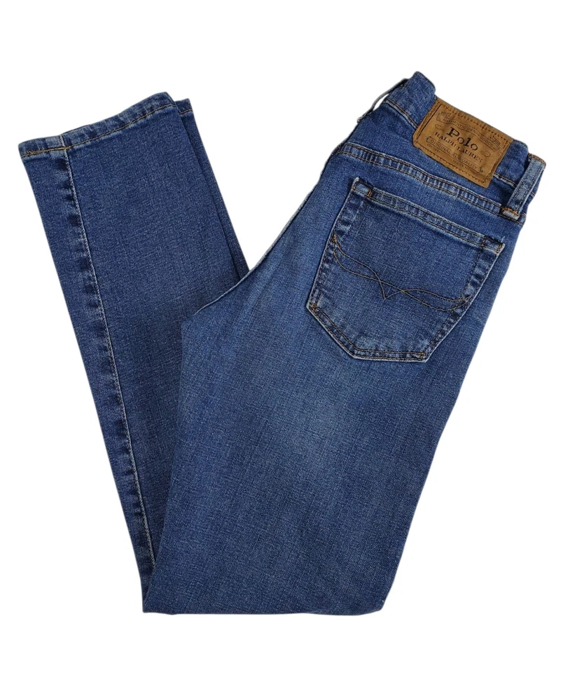 Polo Ralph Lauren Jeans Boys Size 12 Blue Denim 5 Pocket Straight Leg 26x26 - Image 1 of 4