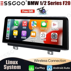 10.25" Multimedia CarPlay Car Stereo GPS SWC+CAM For BMW 1 2 Series F20 F22 F23 - Foto 1 di 15