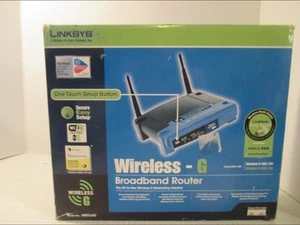 Conmutador de 4 puertos Linksys WRT54G inalámbrico G Wi-Fi banda ancha 2,4 Ghz 802,11 g router - Imagen 1 de 15