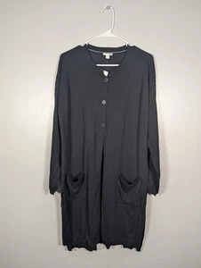 J. Jill Long Duster Cardigan Pullover Petite L schwarz Wollmischung Cozy Capsule - Bild 1 von 9