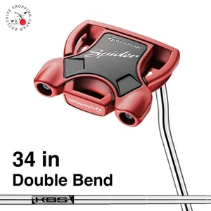 TaylorMade Golf Spider Red Putter Double Bend N7533426 Mallet 34" Steel Shaft RH - Picture 1 of 13