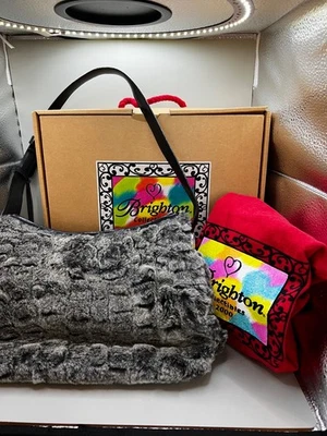 Брайтон 2000 ограниченного тиража # 284 из 500 BAUHAUS серый искусственного меха и кожи сумочки - Изображение 1 из 4