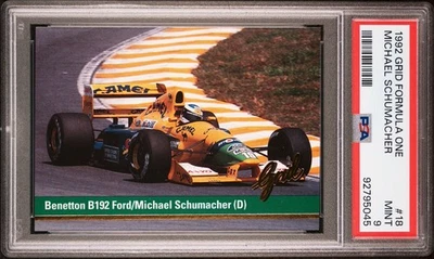 1992 Grid F1 Michael Schumacher RC Rookie Card PSA 9 #18 - Image 1 of 3