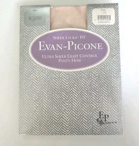 Vintage Evan Picone Panty Hose Long Pearl Ultra Sheer Lycra Fit Light Control - Bild 1 von 5