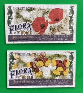2 Diff 2011 TOPPS ALLEN GINTER MINI. FLORA DEL MUNDO. Amapola, Snapdragon - Imagen 1 de 2