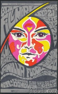 Original Bill Graham BG84 Mint Postcard Back Card Blue Cheer - Picture 1 of 2