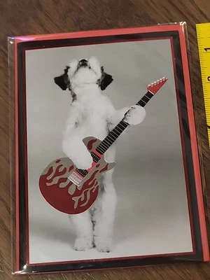 Papyrus Birthday Card Dog Guitar Hallmark Sundae Cards C9 - Image 1 of 4