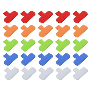 50 Pcs 0.65 x 1.48 Inch Cable Labels Write on Cord Labels Tags 5 Colors - Afbeelding 1 van 5