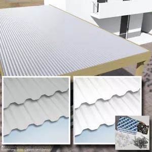 PVC Wellplatten 4x4 m, Lichtplatten Set hagelfest mit Befestigung, klar + bronze - Bild 1 von 7